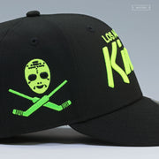 LOS ANGELES KINGS CROSS HOCKEY STICKS AND MASK AIR MAX 95 OG NEON YELLOW NEW ERA FITTED CAP
