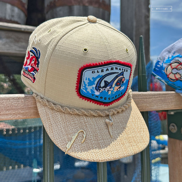CLEARWATER THRESHERS 30TH ANNIVERSARY SHARK TOOTH AND HOOK JAWS INSPIRED ELITE SERIES NEW ERA FITTED CAP