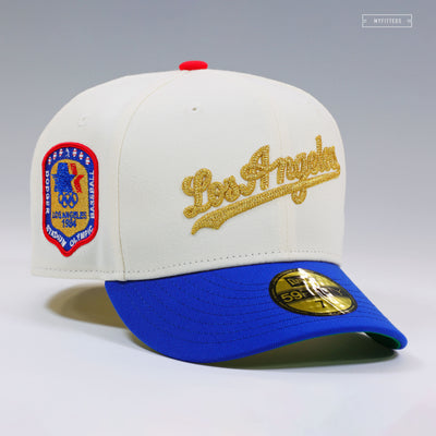 LOS ANGELES DODGERS 1984 OLYMPIC BASEBALL DODGER STADIUM OFF WHITE NEW ERA FITTED CAP
