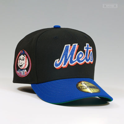 NEW YORK METS MR. MET DROP NEEDLE CHAIN STITCHED JERSEY WORDMARK NEW ERA FITTED CAP