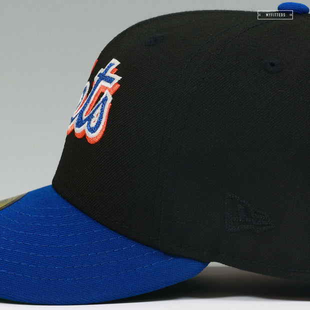 NEW YORK METS MR. MET DROP NEEDLE CHAIN STITCHED JERSEY WORDMARK NEW ERA FITTED CAP