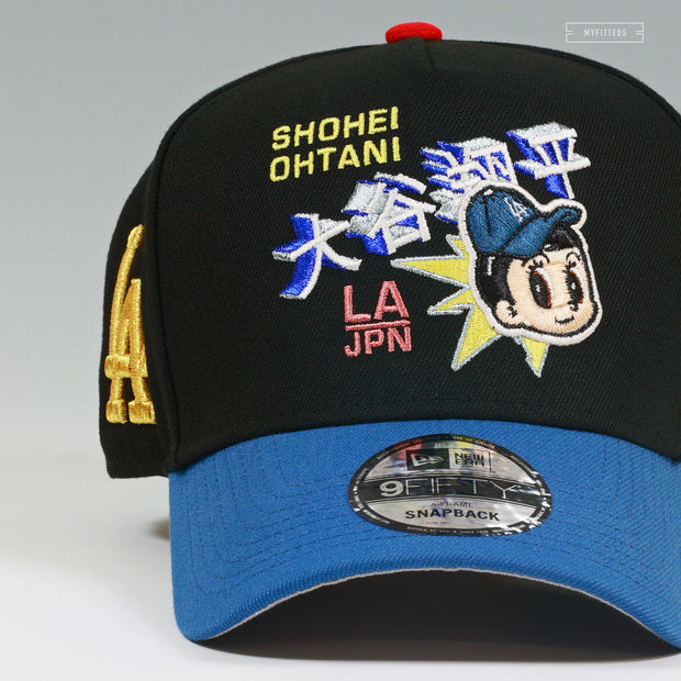 LOS ANGELES DODGERS LA-JPN ASTRO BOY INSPIRED JET BLACK NEW ERA A-FRAME SNAPBACK