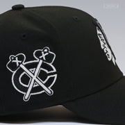 CHICAGO BLACKHAWKS CLASSIC JET BLACK AND GLOW IN THE DARK NEW ERA FITTED CAP