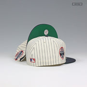 NEW YORK YANKESS 50TH ANNIVERSARY EMBROIDERED PINSTRIPES NEW ERA FITTED CAP