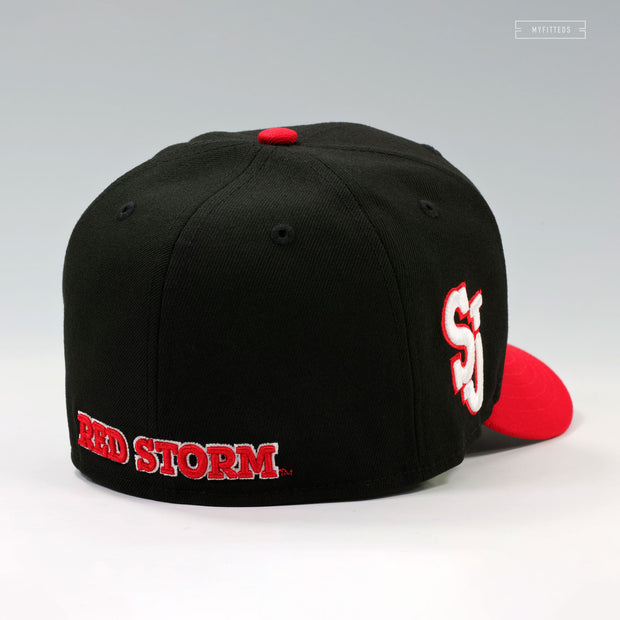 ST. JOHN'S RED STORM JOHNNY THUNDERBIRD TWO TONE CLASSIC NEW ERA FITTED CAP