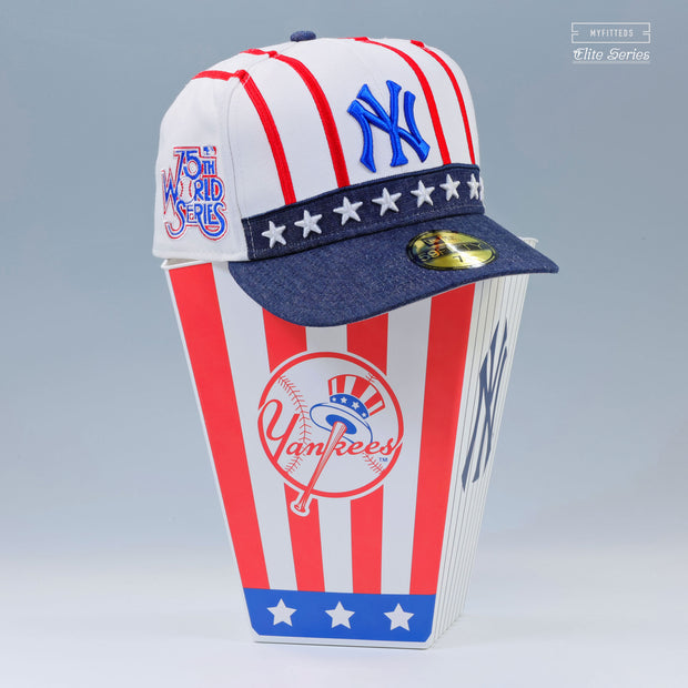 NEW YORK YANKEES 75TH WORLD SERIES AMERICANA ELITE SERIES NEW ERA FITTED CAP