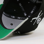 LOS ANGELES KINGS HOCKEY MASK AND CROSSED HOCKEY STICKS WORDMARK NEW ERA FITTED CAP