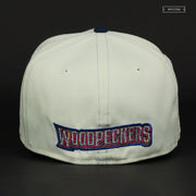 FAYETTEVILLE WOODPECKERS NJ TRANSIT OFF WHITE NEW ERA FITTED CAP