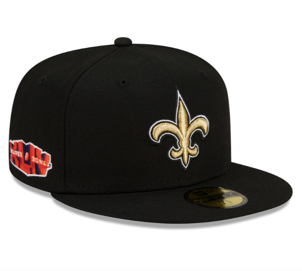 NEW ORLEANS SAINTS "SUPER BOWL" SIDE PATCH NEW ERA FITTED CAP