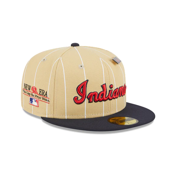 CLEVELAND INDIANS / GUARDIANS PINSTRIPE 59FIFTY DAY NEW ERA FITTED CAP