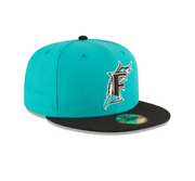 FLORIDA MARLINS 1997 WORLD SERIES "2 TONE TEAL" NEW ERA FITTED CAP