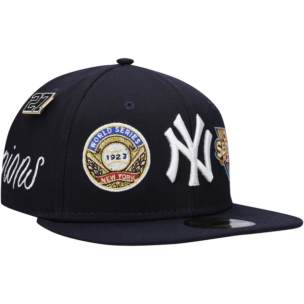 NEW YORK YANKEES HISTORIC WORLD SERIES CHAMPIONS NEW ERA FITTED HAT