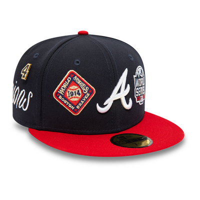 ATLANTA BRAVES HISTORIC 4X WORLD SERIES CHAMPIONS NEW ERA FITTED CAP