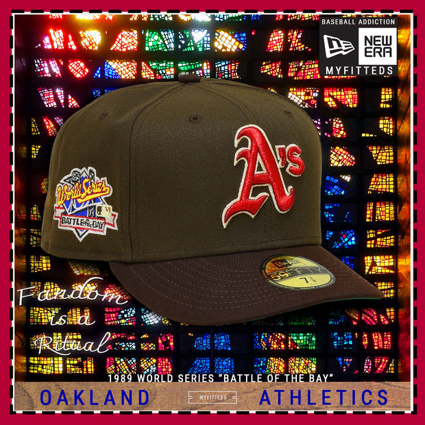 OAKLAND ATHLETICS 1989 WORLD SERIES BATTLE OF THE BAY "JANE'S ADDICTION" INSPIRED NEW ERA FITTED